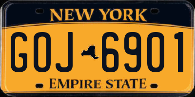 NY license plate GOJ6901