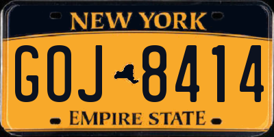 NY license plate GOJ8414