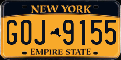 NY license plate GOJ9155