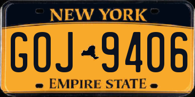 NY license plate GOJ9406