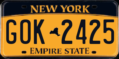 NY license plate GOK2425