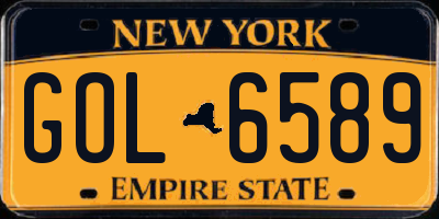 NY license plate GOL6589