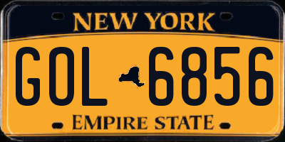 NY license plate GOL6856
