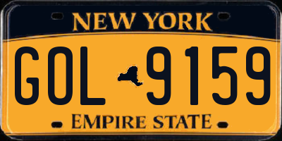 NY license plate GOL9159