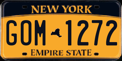 NY license plate GOM1272