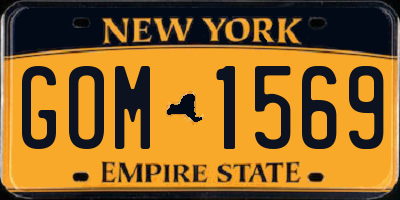 NY license plate GOM1569