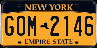 NY license plate GOM2146