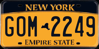 NY license plate GOM2249