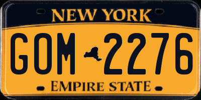 NY license plate GOM2276
