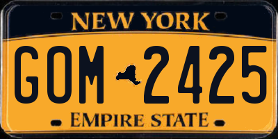 NY license plate GOM2425