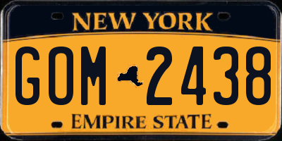 NY license plate GOM2438