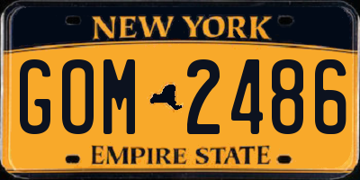 NY license plate GOM2486