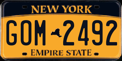 NY license plate GOM2492