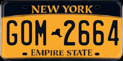 NY license plate GOM2664