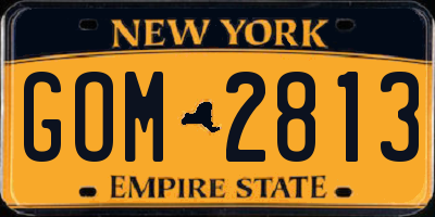 NY license plate GOM2813
