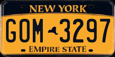 NY license plate GOM3297