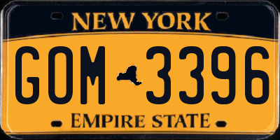 NY license plate GOM3396