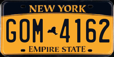 NY license plate GOM4162