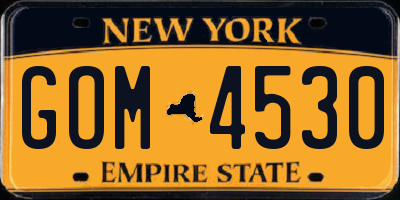NY license plate GOM4530