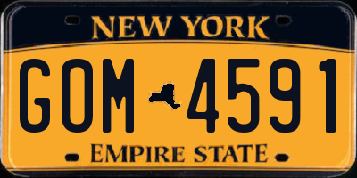 NY license plate GOM4591