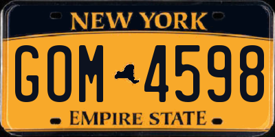 NY license plate GOM4598