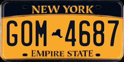 NY license plate GOM4687