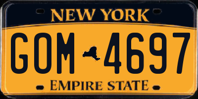 NY license plate GOM4697