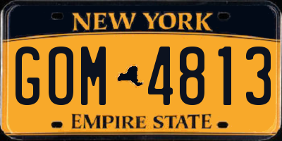 NY license plate GOM4813