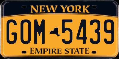 NY license plate GOM5439