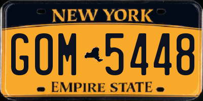NY license plate GOM5448