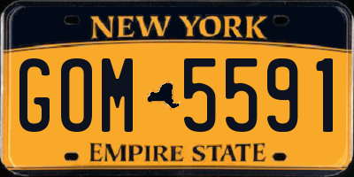 NY license plate GOM5591