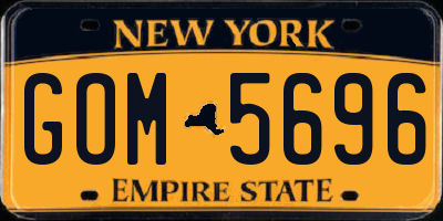 NY license plate GOM5696