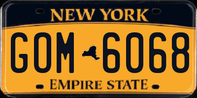 NY license plate GOM6068