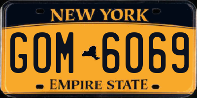 NY license plate GOM6069