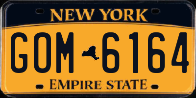 NY license plate GOM6164