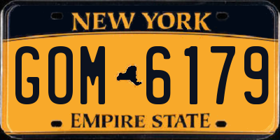 NY license plate GOM6179