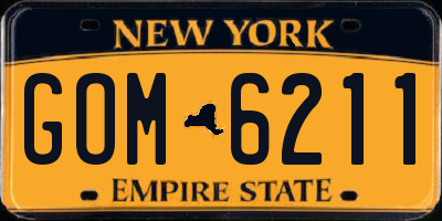 NY license plate GOM6211