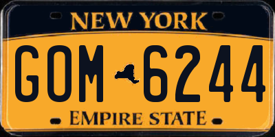 NY license plate GOM6244