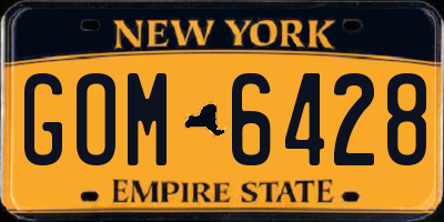 NY license plate GOM6428