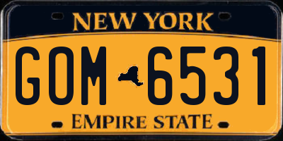 NY license plate GOM6531