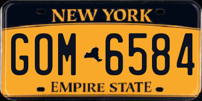 NY license plate GOM6584
