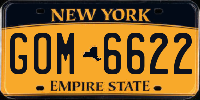 NY license plate GOM6622