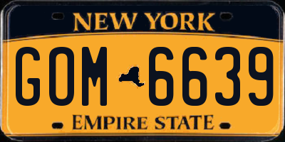 NY license plate GOM6639