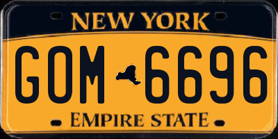 NY license plate GOM6696