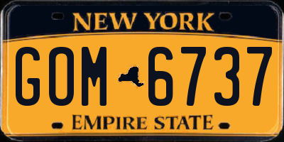 NY license plate GOM6737