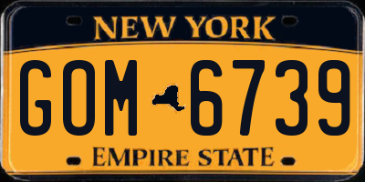 NY license plate GOM6739