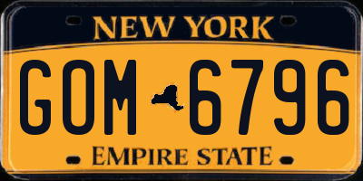NY license plate GOM6796