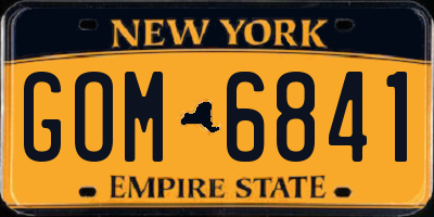 NY license plate GOM6841
