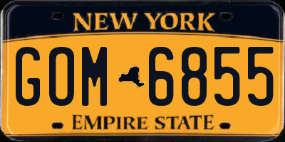 NY license plate GOM6855