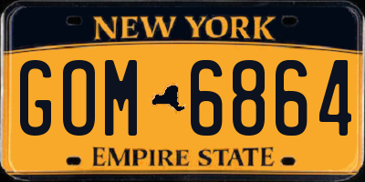 NY license plate GOM6864